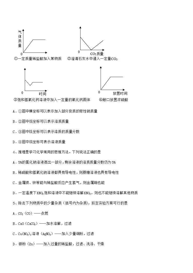 2021学年最新人教版九年级化学下册第十单元 酸和碱期中试卷【完整】第2页