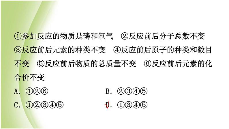 山东诗营市初中化学学业水平考试总复习第五单元化学方程式课件03