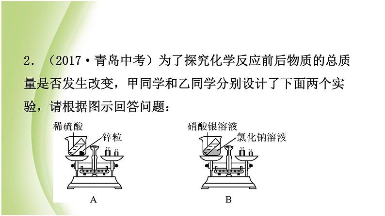 山东诗营市初中化学学业水平考试总复习第五单元化学方程式课件06