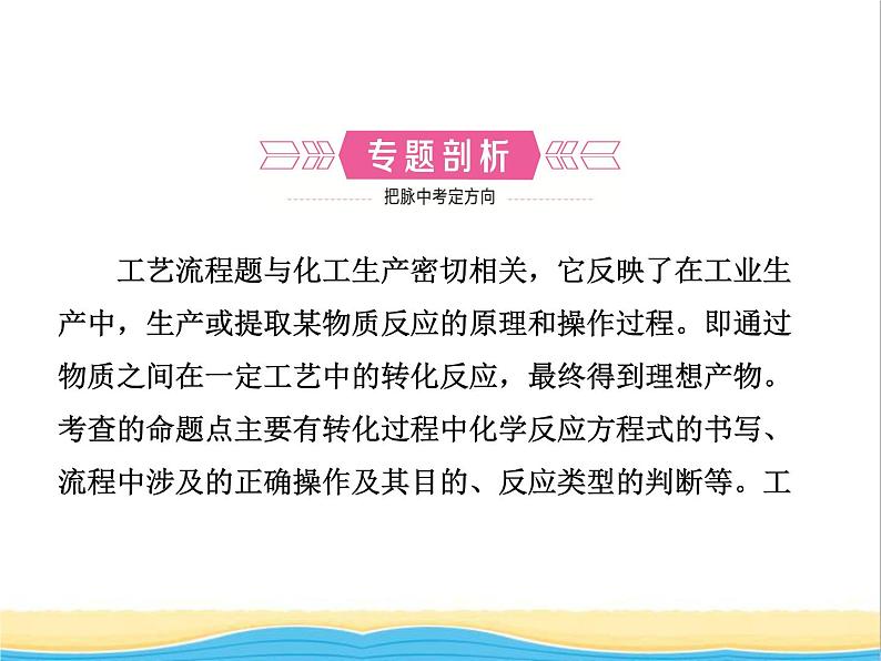 山东省济宁市中考化学复习专题二化学工艺流程题课件第2页