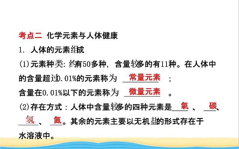 山东诗营市中考化学复习第十二单元化学与生活课件05