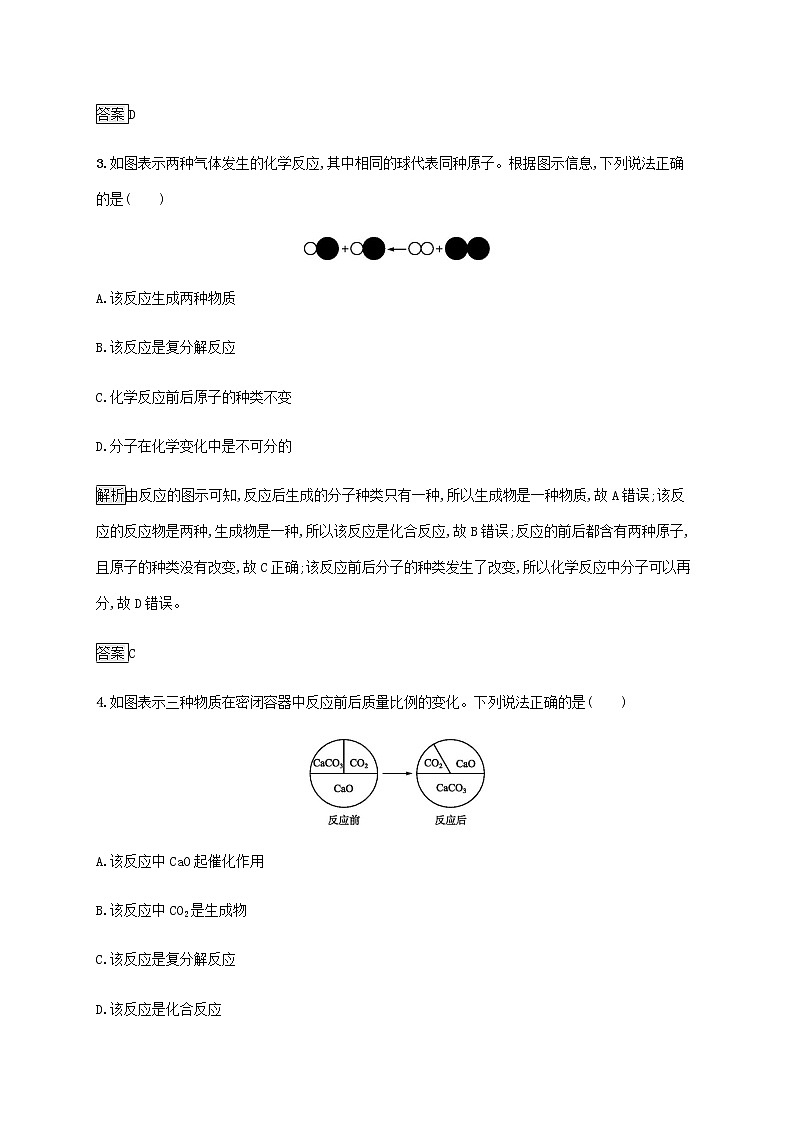 中考化学总复习优化设计专题综合突破专题二物质的化学变化专题提升演练第2页