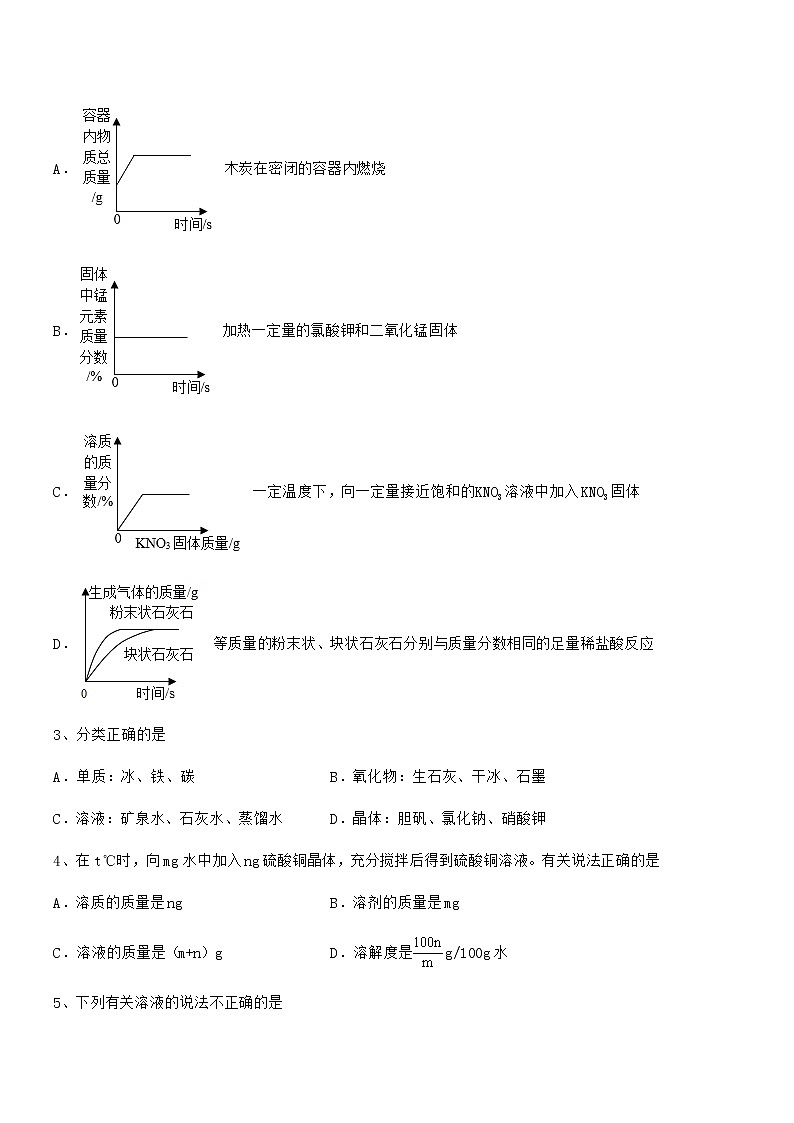 2021年度最新人教版九年级化学下册第九单元溶液期末复习试卷（一套）02