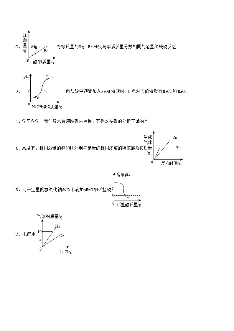 2022学年最新人教版九年级化学下册第十单元 酸和碱期末模拟试卷【审定版】第2页