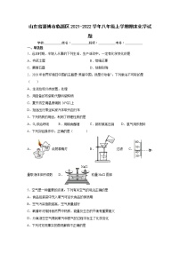 山东省淄博市临淄区2021-2022学年八年级上学期期末化学试题（word版 含答案）