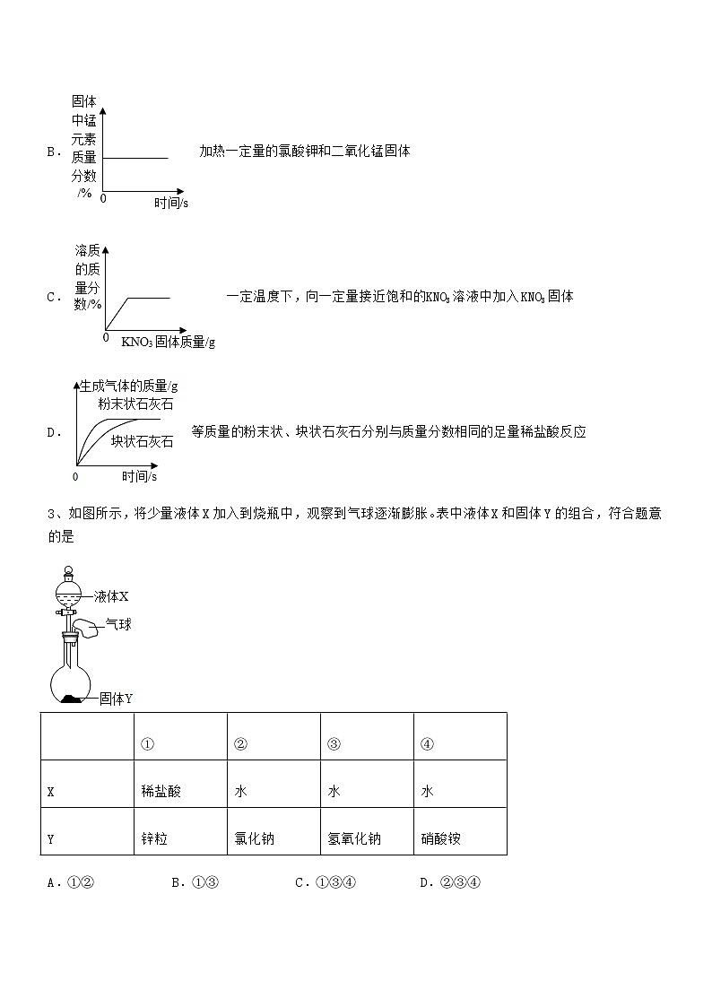 2022学年最新人教版九年级化学下册第九单元溶液期中试卷第2页