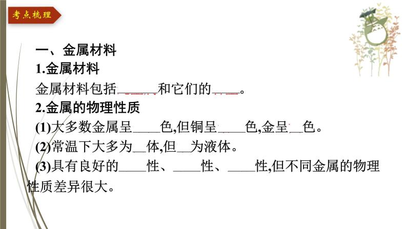 人教版中考化学一轮复习课件第八单元　金属和金属材料04