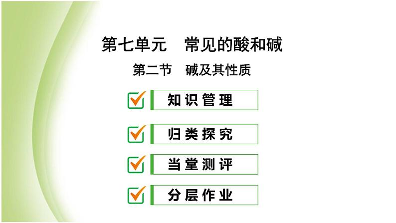 九年级化学下册第七单元常见的酸和碱第二节碱及其性质课件鲁教版第1页