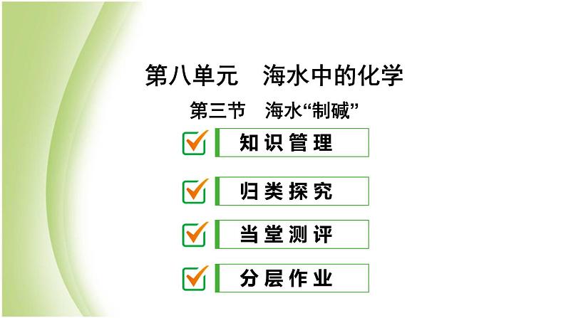 九年级化学下册第八单元海水中的化学第三节海水“制碱”课件鲁教版01