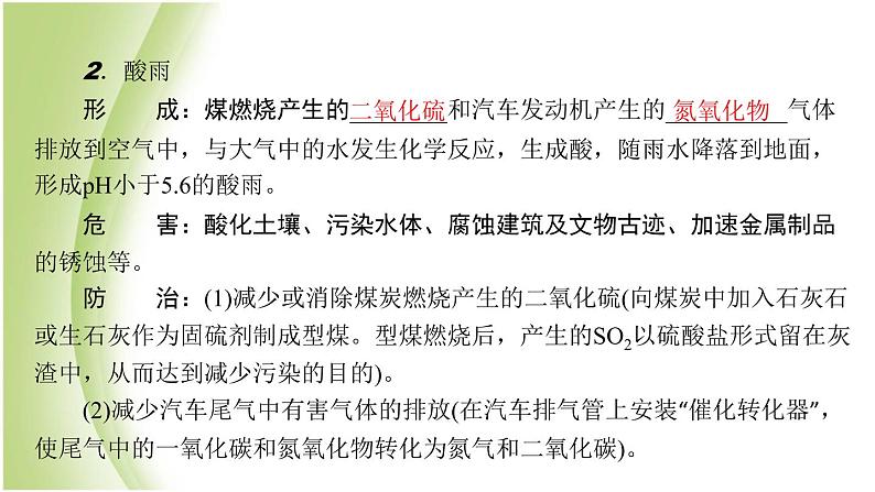 九年级化学下册第十一单元化学与社会发展第四节化学与环境保护课件鲁教版03