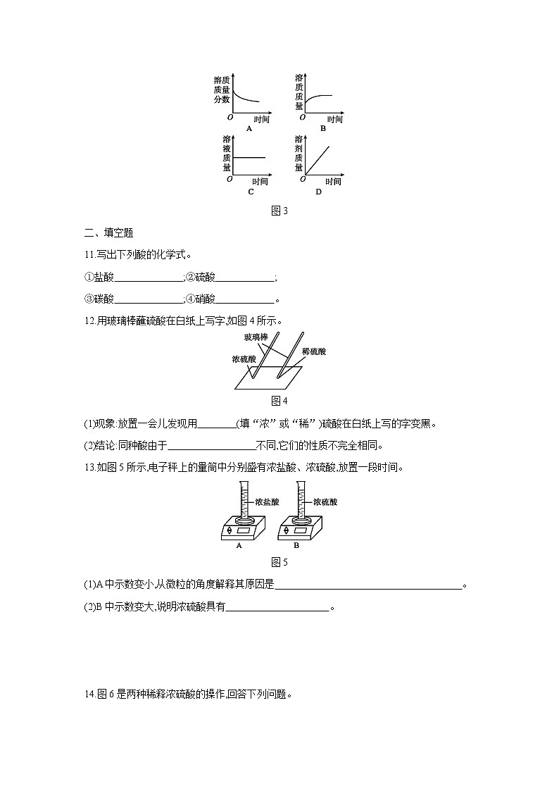 鲁教版九年级化学下册第七单元　第一节　第1课时　常见的酸同步练习　03