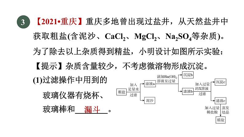 实验活动8粗盐中难溶性杂质的去除练习课件九年级化学人教版下册07