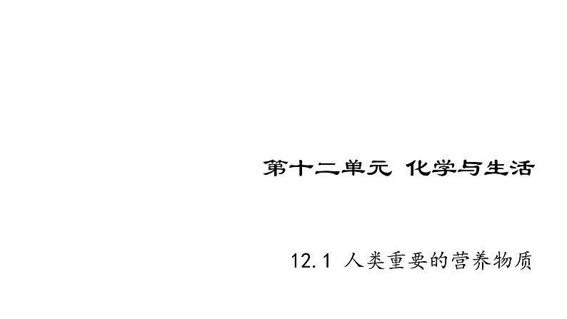 12.1人类重要的营养物质课件九年级化学人教版下册01