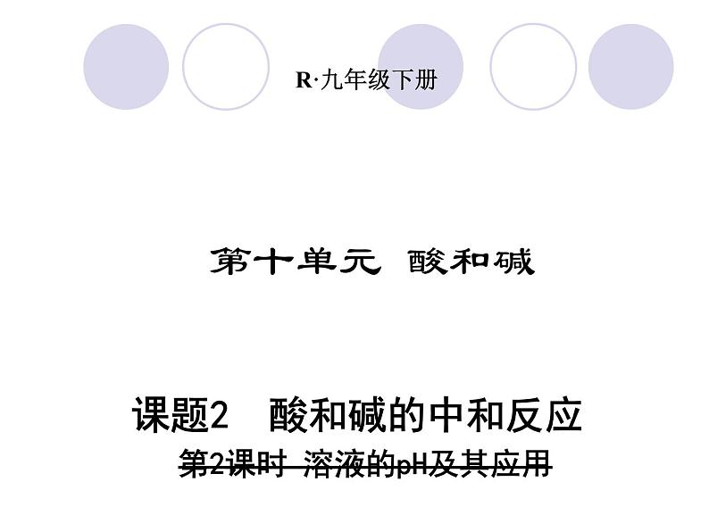 人教版化学九年级下册第十单元实验活动7　溶液酸碱性的检验课件PPT第1页