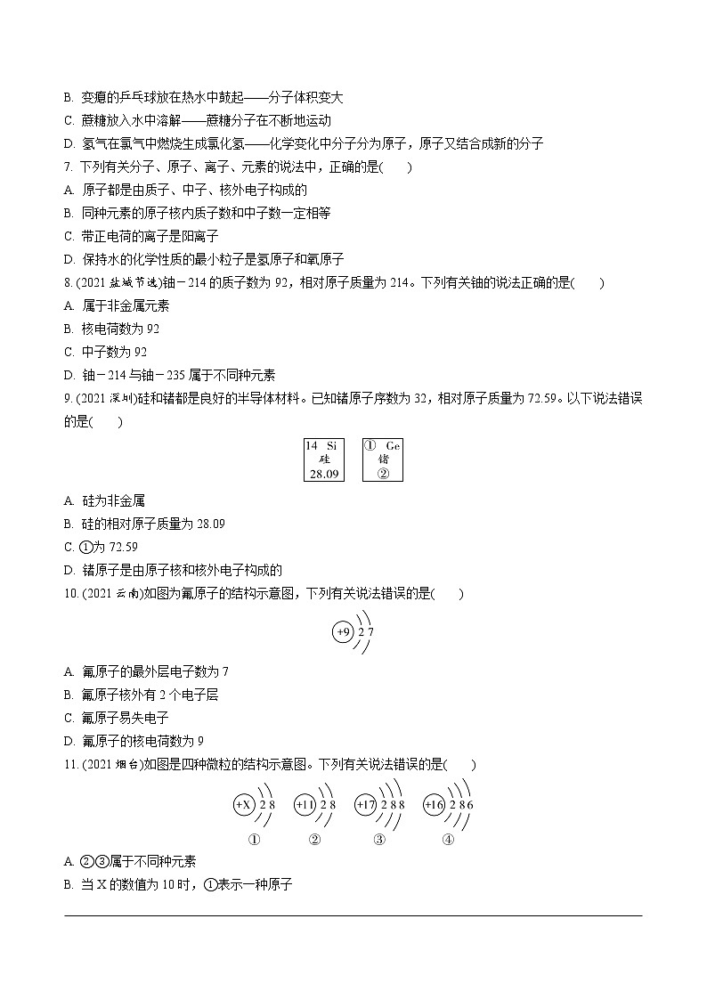 人教版化学中考复习 03.第三单元　物质构成的奥秘 PPT课件+练习02