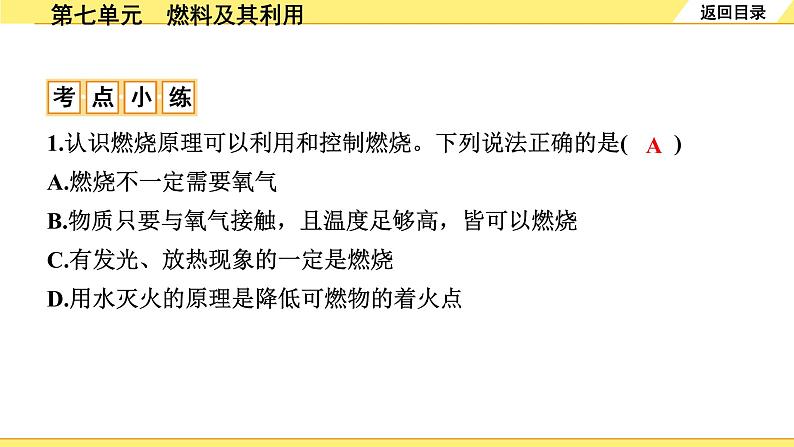 人教版化学中考复习 07.第七单元　燃料及其利用 PPT课件+练习05