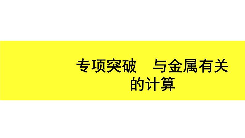 05.专项突破　与金属有关的计算第1页