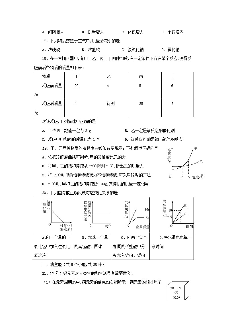 人教版初中化学九年级下册——期末化学试卷（1）【含答案解析】第3页