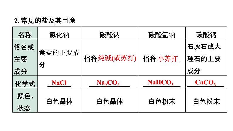 2022年陕西省中考化学一轮复习课件：主题6　盐　化肥第3页