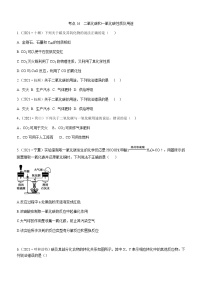 2021年全国中考化学试题分类汇编：考点16  二氧化碳和一氧化碳性质及用途