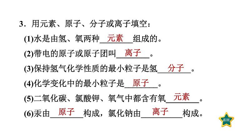 人教版九年级上册化学 第3单元 单元热门考点整合专训 习题课件第5页