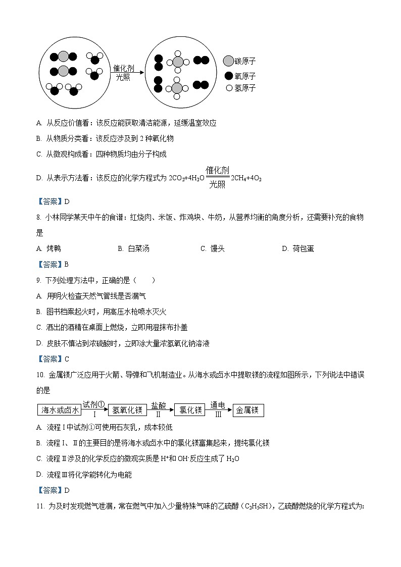 2021年山东省滨州市滨城区中考二模化学试题及答案03