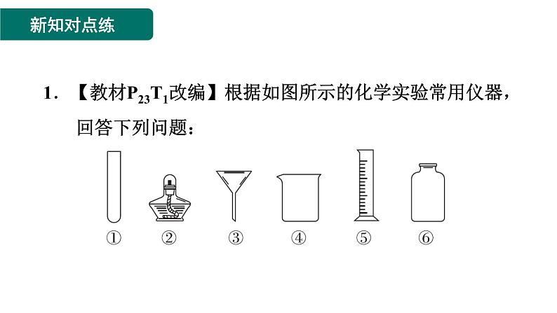 人教版九年级上册化学 第1单元 1.3.1化学药品的取用 习题课件第3页