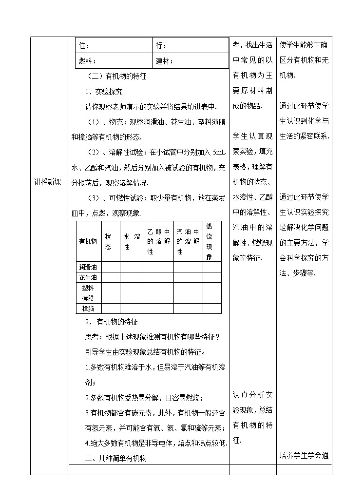 9.1有机物的常识 教案第2页