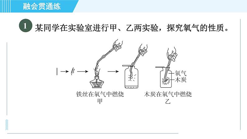 人教版九年级上册化学 第2单元 实验活动1 目标二　探究氧气的化学性质 习题课件第3页