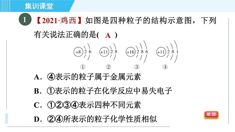 人教版九年级上册化学 第3单元 集训课堂 练素养 “一图”与“一表”的应用 习题课件第3页