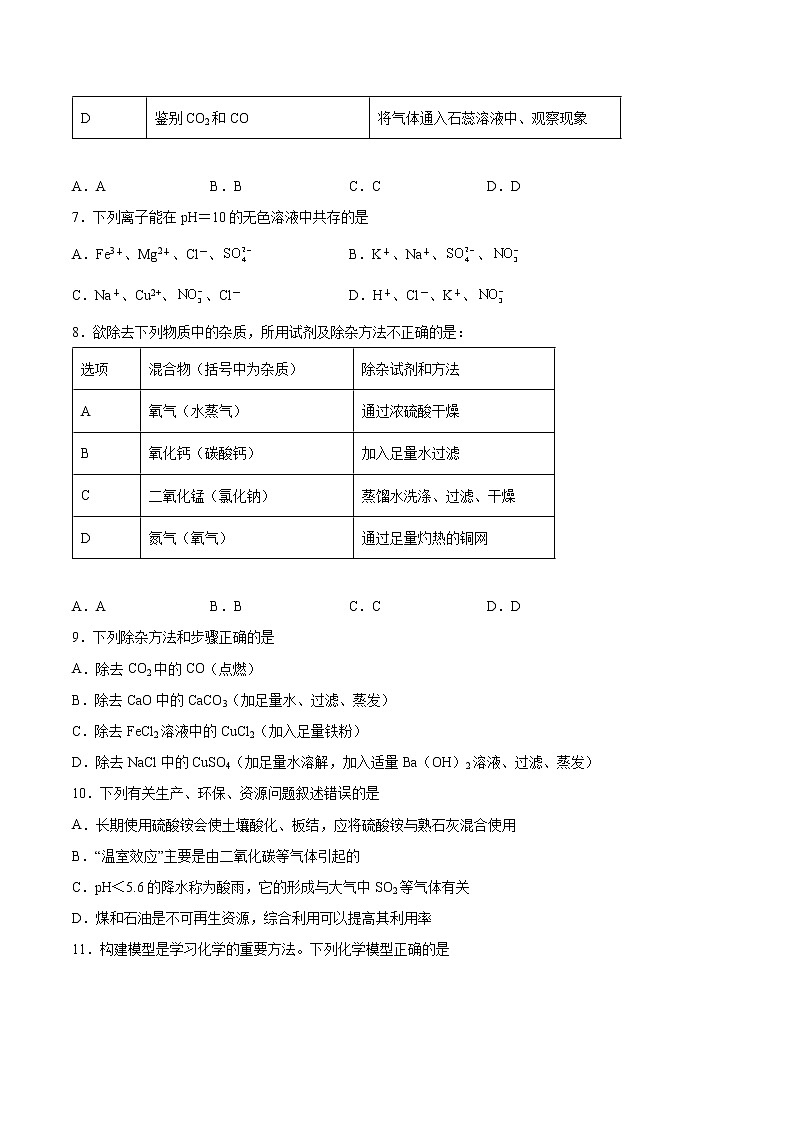 第十一单元盐 化肥测试题-2021-2022学年九年级化学人教版下册 (1)（word版 含答案）第2页