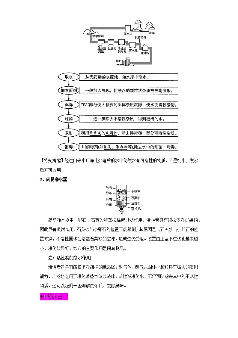 考点14水的污染和净化(解析版)-2022年化学中考一轮过关讲练（人教版）学案第3页