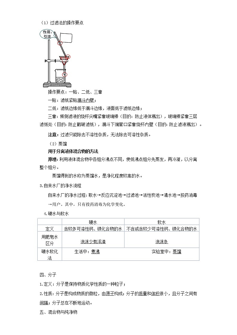考点03运动的水分子(解析版)练习题学案第2页