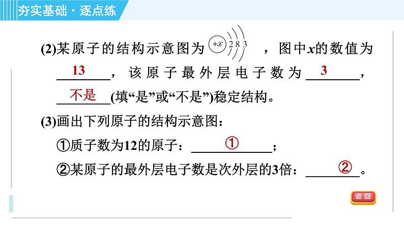 鲁教版九年级上册化学 第2单元 2.3.2 原子质量的计量　原子中的电子 习题课件第5页