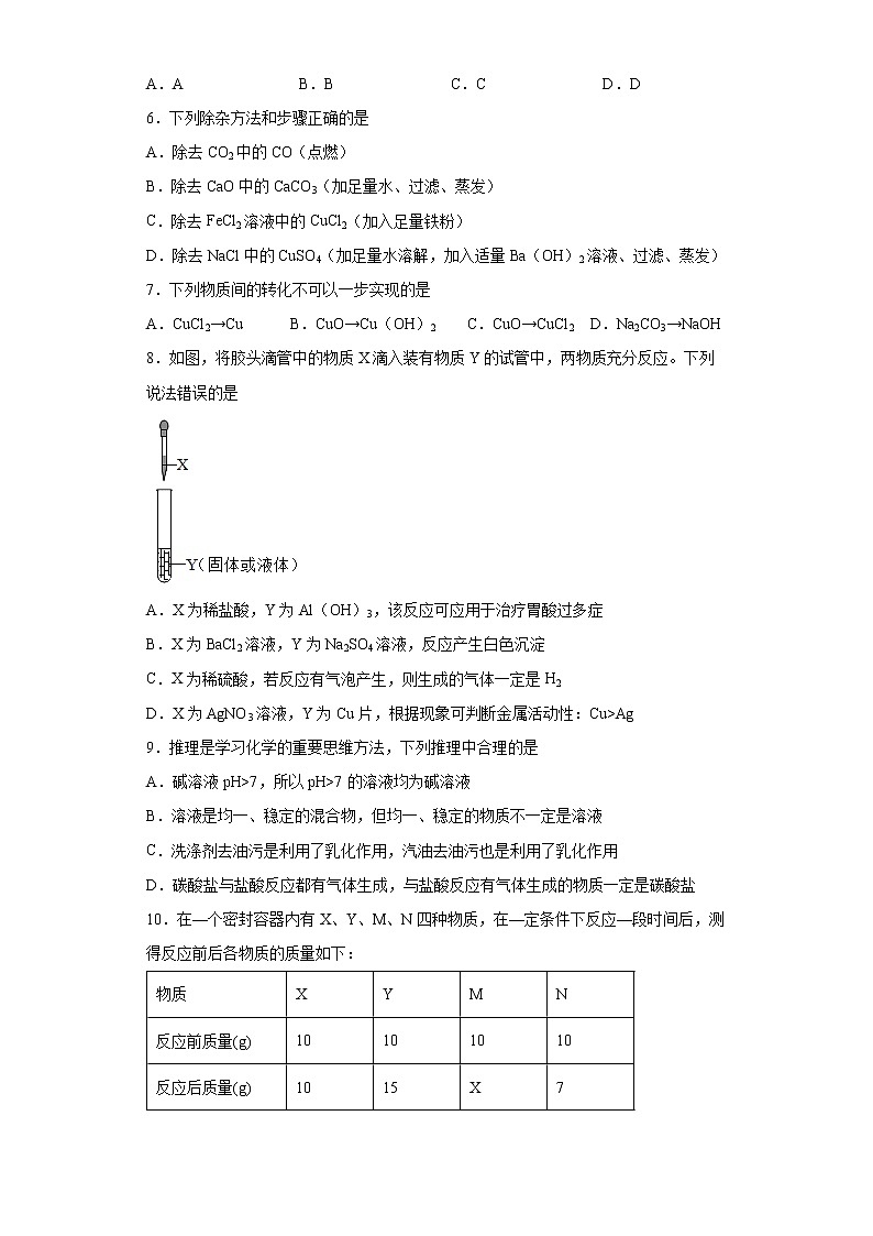 第十一单元 盐 化肥 测试题 —2021—2022学年九年级化学人教版下册（word版 含答案）第2页