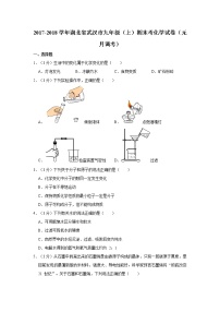 2017-2018学年湖北省武汉市九年级（上）期末考化学试卷（元月调考）2