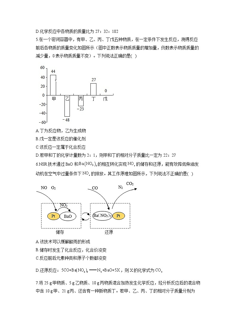 （11）化学方程式——2022届中考化学一轮复习理重点、攻难点专项特训第2页