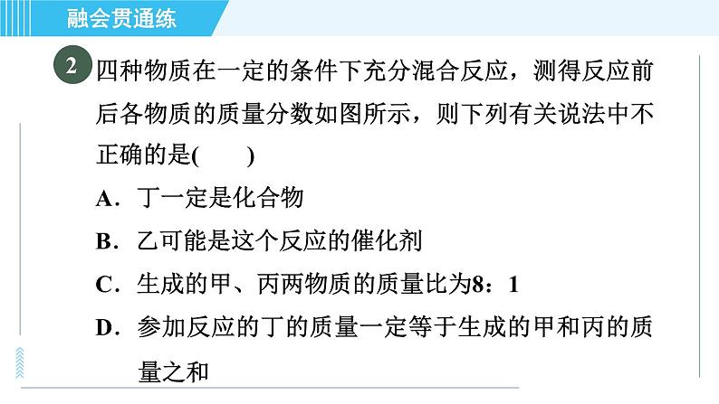 人教版九年级上册化学 第5单元 5.1.1 目标二　质量守恒定律的应用 习题课件第7页