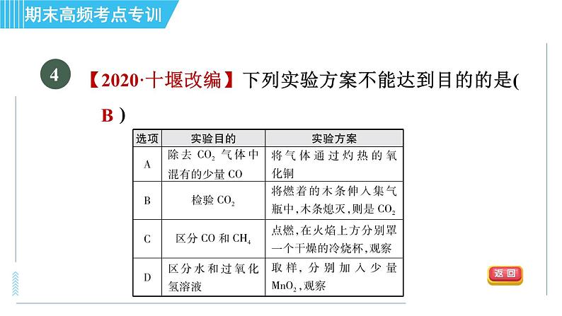 人教版九年级上册化学 期末专训5  化学实验 习题课件07