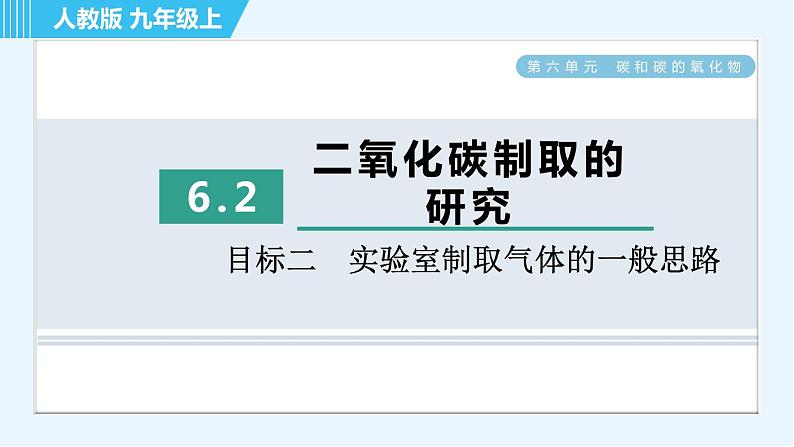 人教版九年级上册化学 第6单元 6.2 目标二　实验室制取气体的一般思路 习题课件第1页