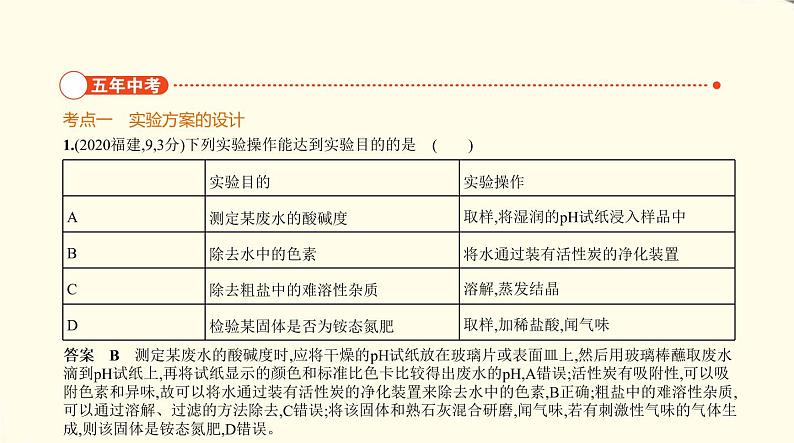 16专题十六　实验方案的设计与评价第2页