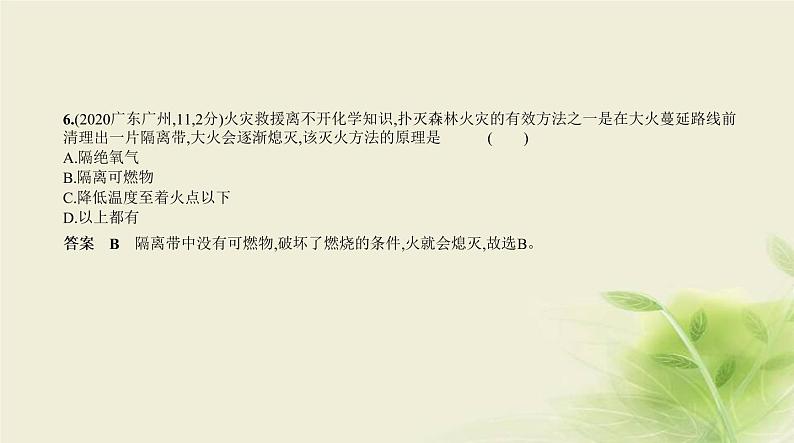 中考化学总复习04第四部分化学与社会发展PPT课件（安徽专用）06