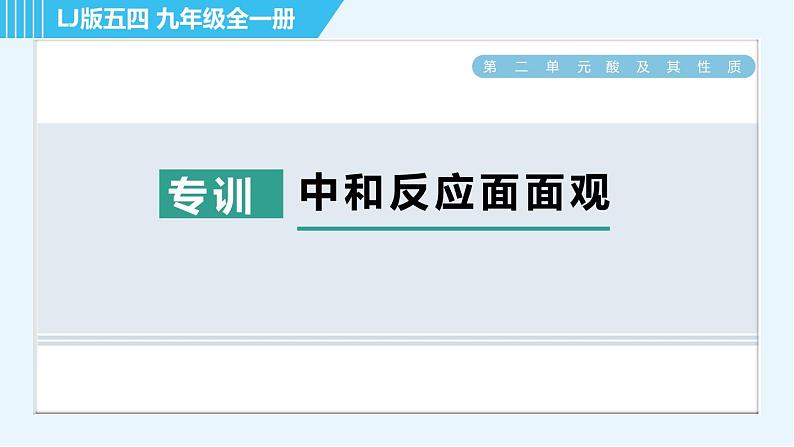 鲁教五四版九年级全一册化学 第2单元 专训 中和反应面面观 习题课件01