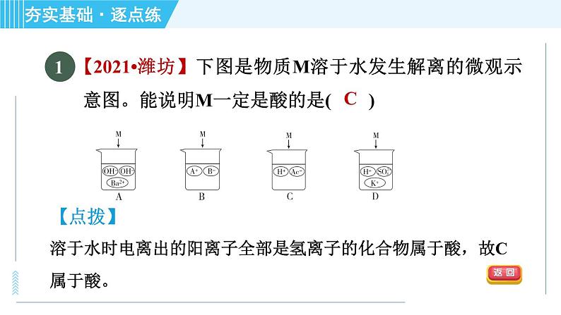 鲁教五四版九年级全一册化学 第2单元 2.1.1 常见的酸　酸的物理性质 习题课件03