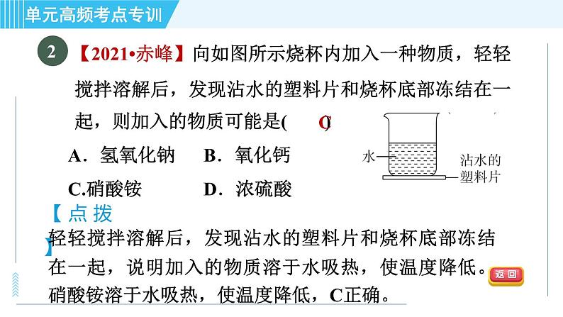 鲁教五四版九年级全一册化学 第1单元 单元高频考点专训 习题课件05