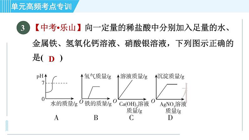 鲁教五四版九年级全一册化学 第2单元 单元高频考点专训 习题课件06