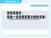 鲁教五四版九年级全一册化学 第1单元 到实验室去：配制一定溶质质量分数的溶液 习题课件