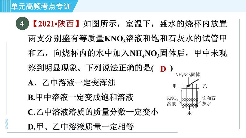 鲁教五四版九年级全一册化学 第1单元 单元高频考点专训 习题课件第7页