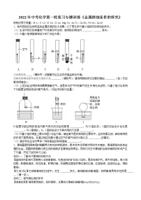 2022年安徽省合肥市中考化学第一轮复习专题训练金属锈蚀条件的探究