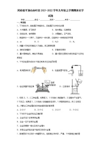 河南省平顶山市叶县2021-2022学年九年级上学期期末化学试题（word版 含答案）